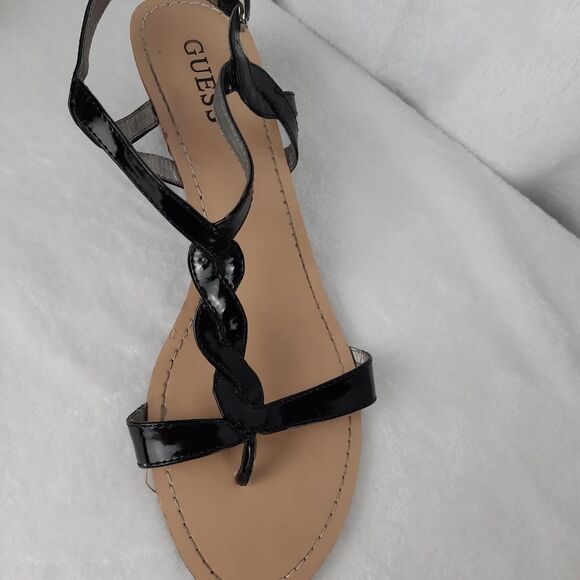 Guess Women's Black Strappy Sandals - Picture 4 of 8